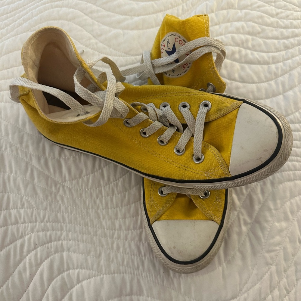 Converse Yellow High-Top Sneakers